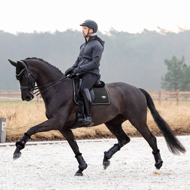 LeMieux Puissance Suede Dressage Pad - Black-4